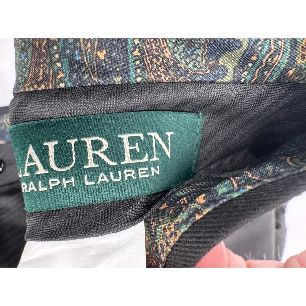 Ralph Lauren Men's Black Dress Pants 36x30  Classic Fit Polyester Rayon‎ Blend